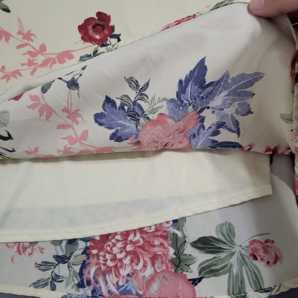 VESTIQUE Women's Small Strappy Flowy Floral Sundress Lined Whimsy Fairy Garden - Picture 6 of 10